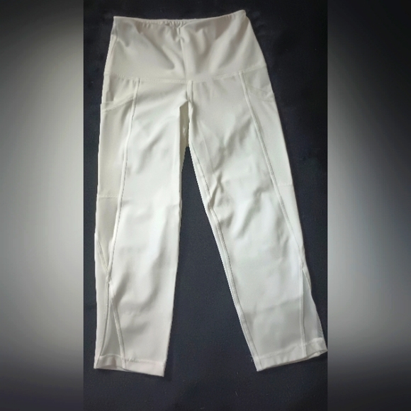 Yoga Pants With Pockets Size Small White High Waist Code Fit - Picture 2 of 6